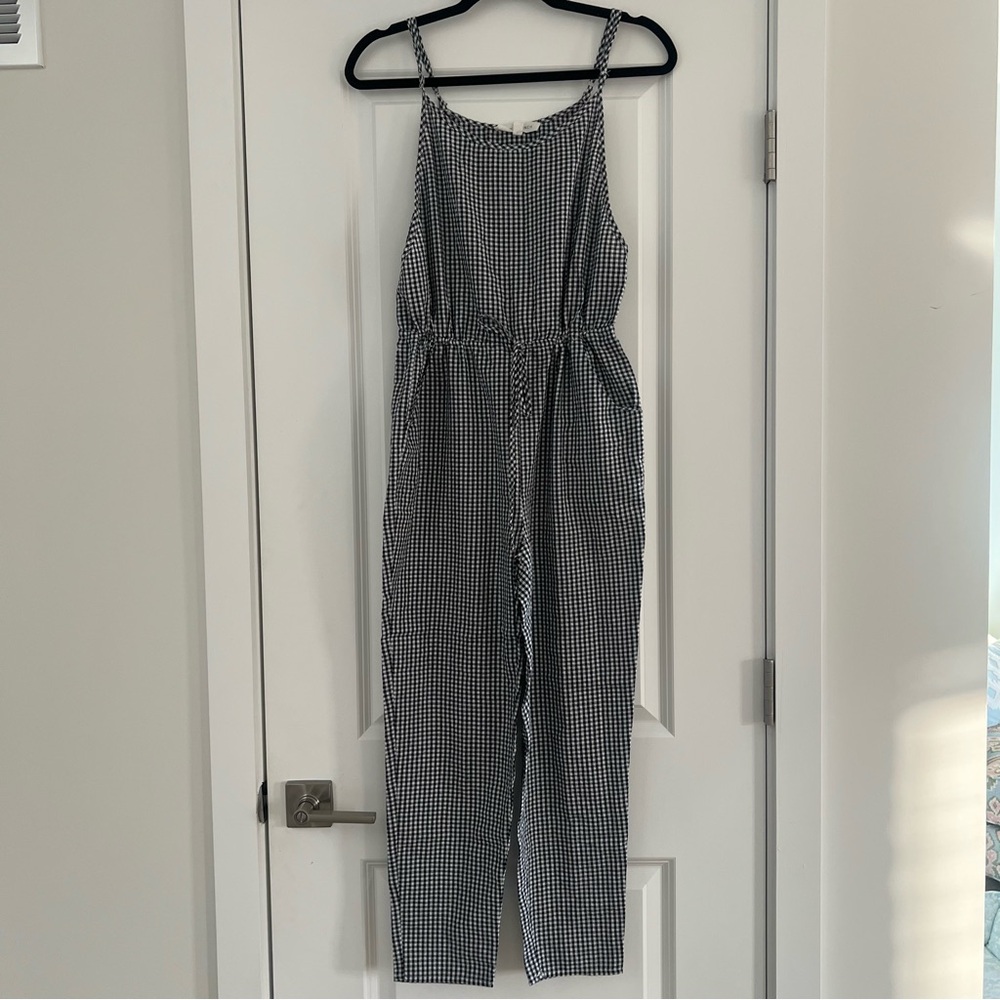 Black and White Checkered Jumpsuit